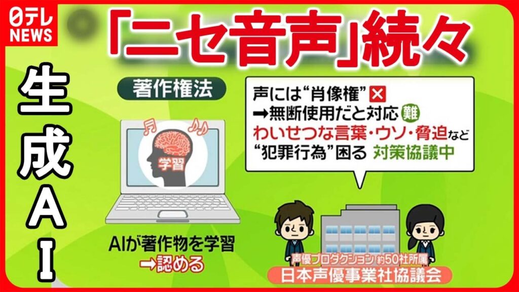 【声優も困惑】“ニセ音声”を10秒でAIが作成 SNSでも投稿相次ぐ…問題は?