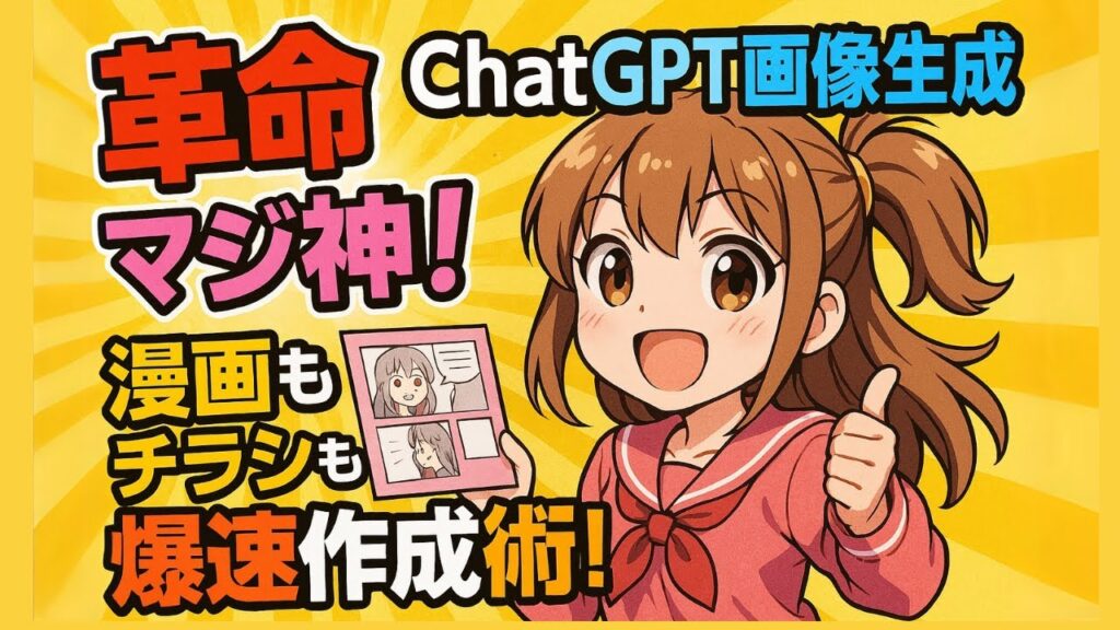【革命】ChatGPT画像生成、マジ神！漫画もチラシも爆速作成術！
