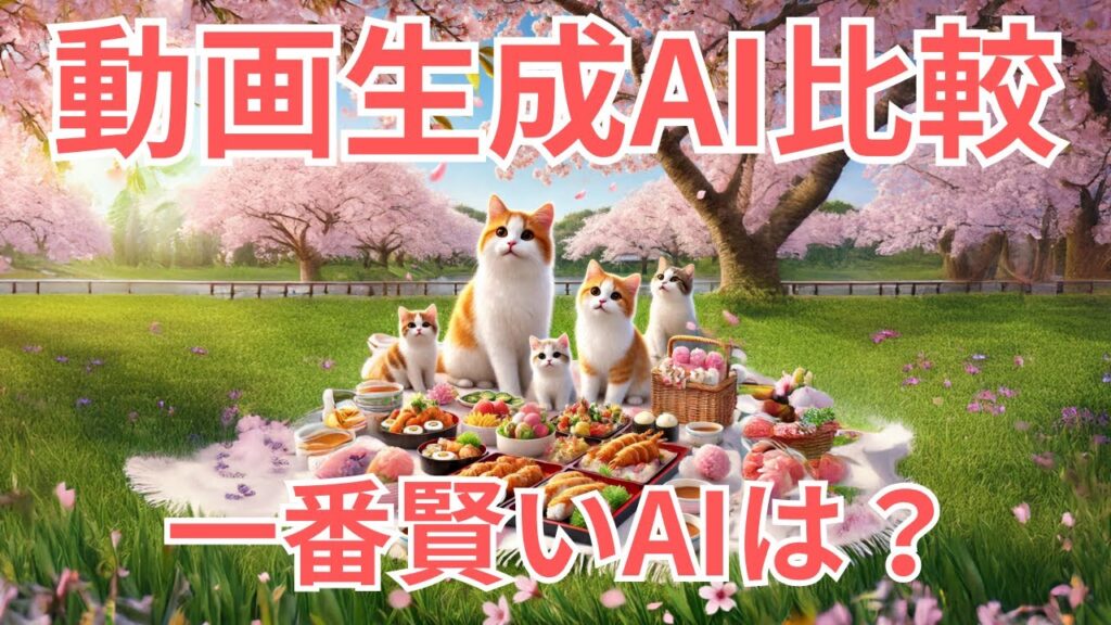 猫のお花見画像を3つの動画生成AIで比較してみた【Adobe Firefly / Sora / Kling】