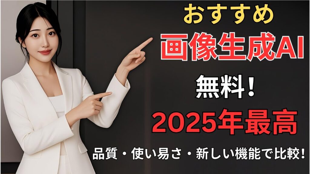 2025年最高のおすすめ無料画像生成AIツール3選!生成サンプル付きで徹底比較