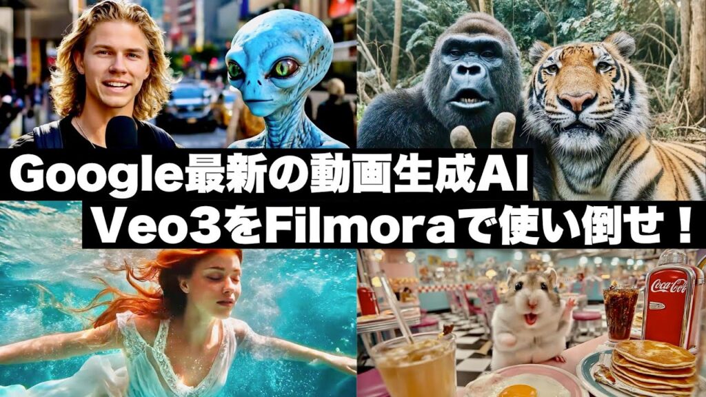 動画編集ソフトFilmoraで最新のAI動画生成VEO3を使おう!史上最強のAI動画生成誕生