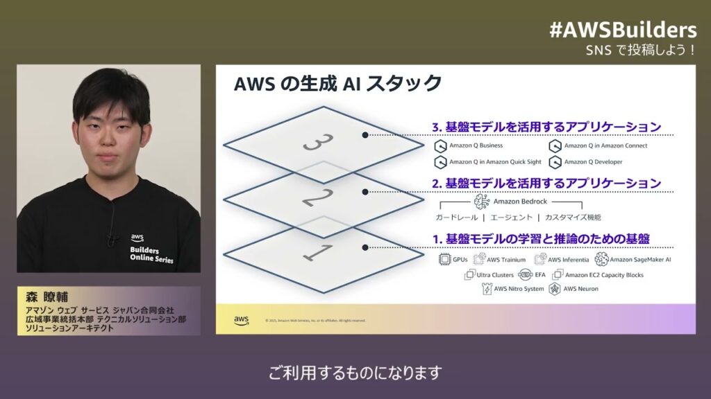 AWS 生成 AI サービス入門:30 分で学ぶサービス全体像
