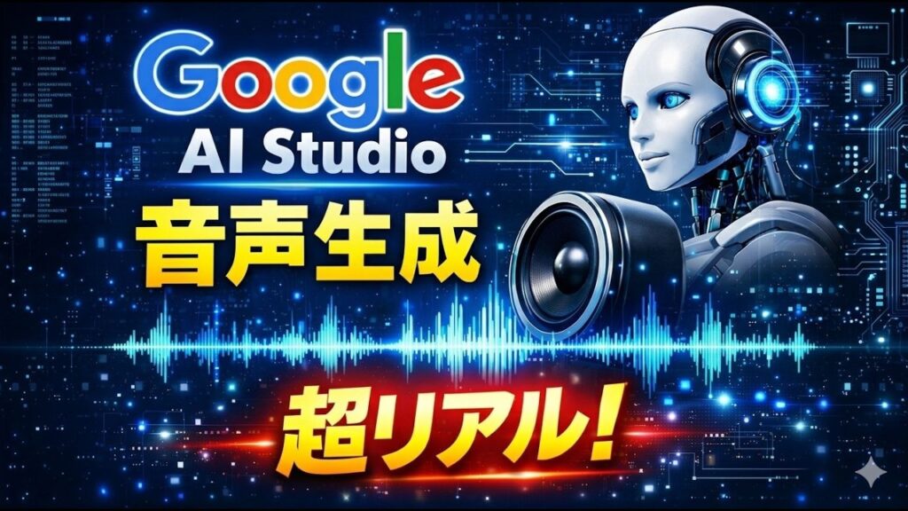 【２分でわかる！Google AI Studioで音声生成！】2026年版　超リアル！
