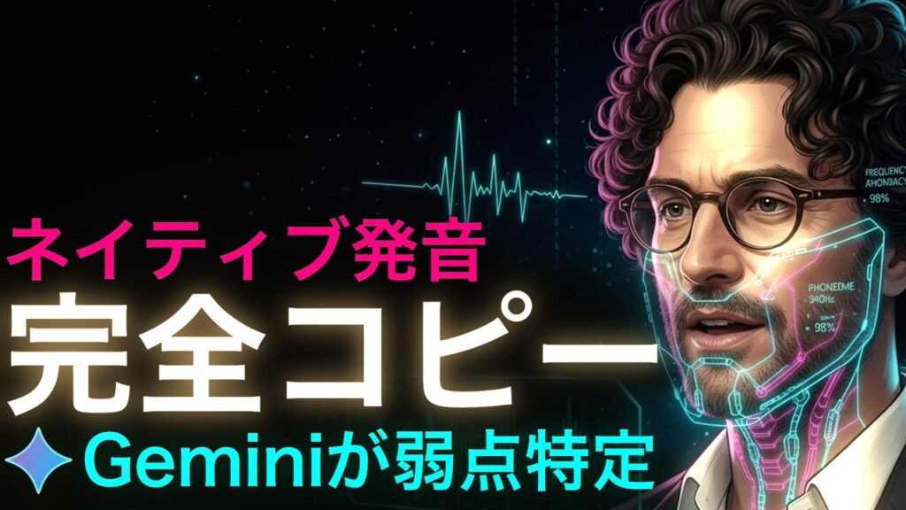 AIで英語の発音を良くする方法 (Geminiアプリを使った発音勉強法 )|弱点を暴かせてネイティブの口を再現