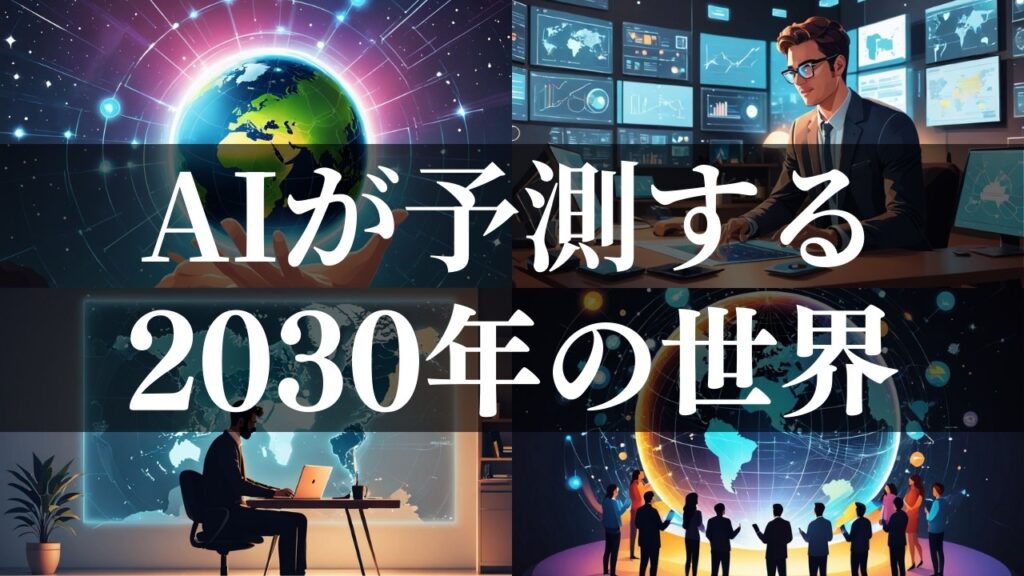 【確定した未来】AIが予測する2030年の世界とは？